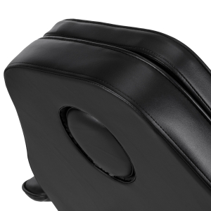 Fotel kosmetyczny hydrauliczny do pedicure Sillon 210 z kołyską i dzielonym podnóżkiem czarny  (155680)