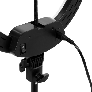 Lampa pierścieniowa Ring Light 13"" 36W LED ze statywem czarna  (131446)