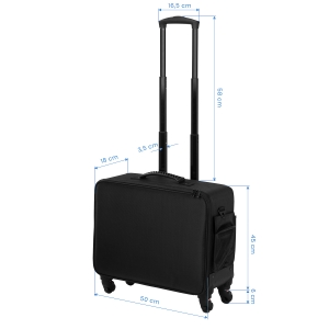 Walizka fryzjerska na kółkach czarna (152012)