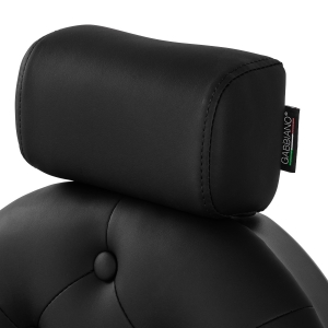 Gabbiano Fotel barberski Niccolo czarny z czarną ramą (153417)