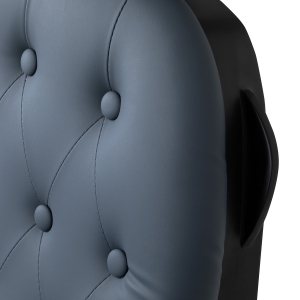 Gabbiano Fotel barberski Francesco grafitowy z czarną ramą (153412)