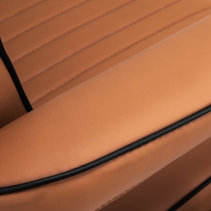 Gabbiano fotel barberski Visionerio jasnobrązowy czarna rama (152037)