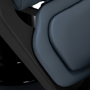 Gabbiano Fotel barberski Bruno grafitowy z czarną ramą (153406)