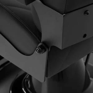 Gabbiano Fotel barberski Bruno czarny z czarną ramą (153407)