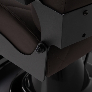 Gabbiano Fotel barberski Bruno brązowy z czarną ramą (153408)