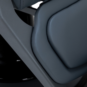 Gabbiano Fotel barberski Bruno grafitowy z grafitową ramą (153409)