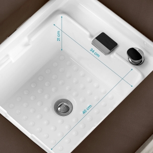 Gabbiano Leżanka Myjnia Head Spa Bali brązowa (154392)