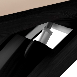 Leżanka SPA Sillon Siesta kremowa z czarną podstawą (154683)