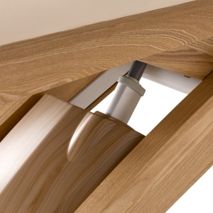 Leżanka SPA Sillon Siesta kremowa z jasnobrązową podstawą (154684)