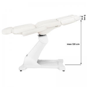 Fotel kosmetyczny elektr. Azzurro 869AS pedi obrotowy 5 siln. biały (114877)