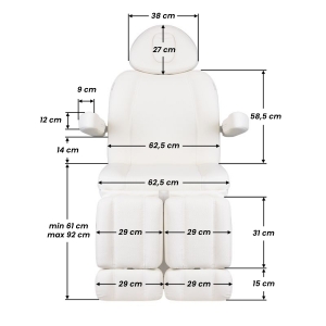 Fotel kosmetyczny elektr. Azzurro 708BS Exclusive pedi pro 3 siln. podgrzewany (134888)