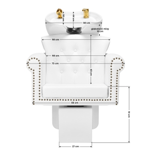 Gabbiano myjnia fryzjerska Berlin złoto biała (112855)