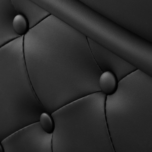 Gabbiano Fotel barberski Francesco czarny z czarną ramą (153411)