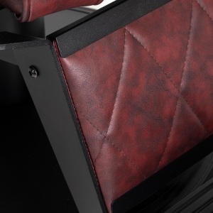 Hair System fotel barberski BM88066B bordowy czarna rama  (154181)