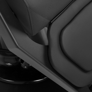 Gabbiano Fotel barberski Bruno czarny z czarną ramą (153407)