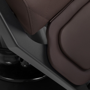 Gabbiano Fotel barberski Bruno brązowy z czarną ramą (153408)