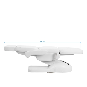 Fotel kosmetyczny elektr. Azzurro Lux 3m biały z podgrzewaniem  (154877)