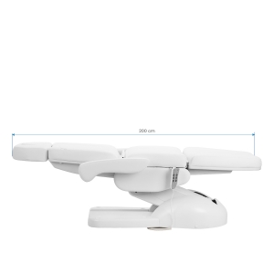 Fotel kosmetyczny elektr. Azzurro Lux 3m biały  (154875)