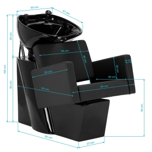 Gabbiano myjnia fryzjerska Vitoria czarna  (154202)