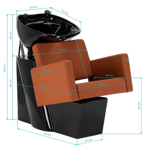Gabbiano myjnia fryzjerska Vitoria brązowa  (154203)