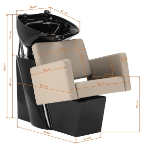 Gabbiano myjnia fryzjerska Vitoria szarobeżowy (154204)
