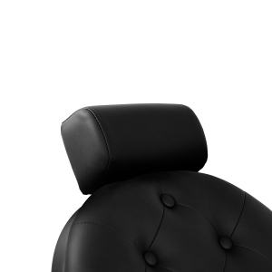 Gabbiano Fotel barberski Niccolo czarny z czarną ramą (153417)