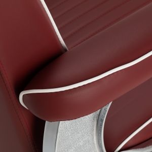 Gabbiano fotel barberski Visionerio czerwony chrom rama  (155244)