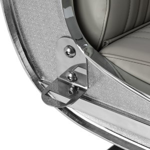 Gabbiano fotel barberski Visionerio szary chrom rama  (155246)