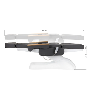 ACTIVESHOP Fotel kosmetyczny elektryczny SILLON Lux 273b 3 silniki szary 