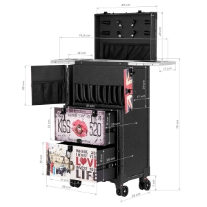 Gabbiano pomocnik fryzjerski barberski C12 czarny  (146833)