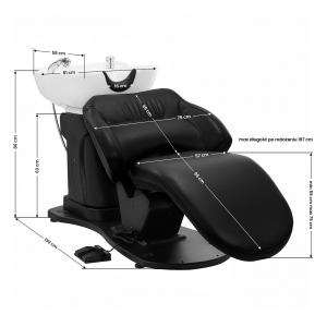 Gabbiano elektryczna myjnia fryzjerska TRYCHO czarna (148168)