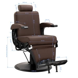 Gabbiano fotel barberski Continental brązowy (152036)