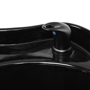 Gabbiano Myjnia fryzjerska Sylvia z elektrycznym podnóżkiem i masażem czarna (153418)