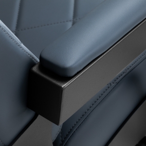 Gabbiano Fotel barberski Bruno grafitowy z czarną ramą (153406)