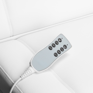 Fotel kosmetyczny elektr. Azzurro Lux 4m biały z kołyską  (154878)
