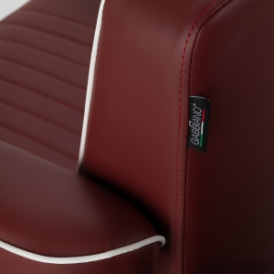 Gabbiano fotel barberski Visionerio czerwony chrom rama  (155244)