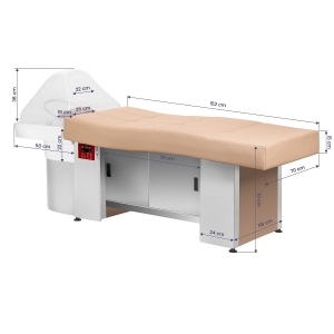 Myjnia fryzjerska z leżanką Head Spa Gabbiano 017B beżowa (155902)