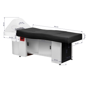 Myjnia fryzjerska z leżanką Head Spa Gabbiano 017B czarna (155889)