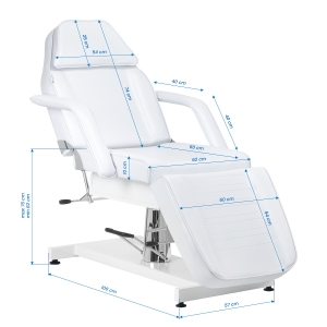 Fotel kosmetyczny Sillon hydrauliczny v2 210 biały (151011)