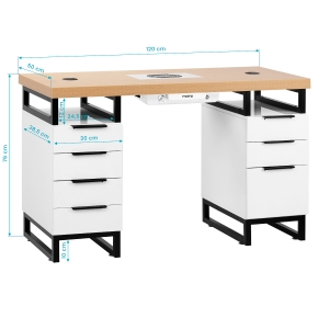 Biurko kosmetyczne MOMO L02 z pochłaniaczem (151029)