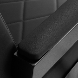 Gabbiano Fotel barberski Bruno czarny z czarną ramą (153407)