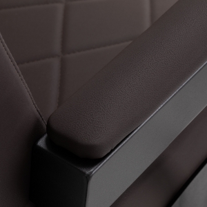 Gabbiano Fotel barberski Bruno brązowy z czarną ramą (153408)