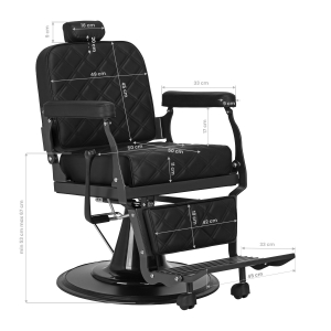 Fotel Barberski Carlos extra Czarny (148987)