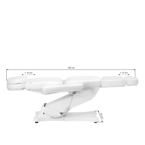 Elektryczny fotel kosmetyczny SILLON CLASSIC 3 silniki z podgrzewaniem biały  (148287)