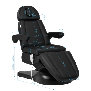 Fotel kosmetyczny Azzurro Lux 3m czarny (152197)