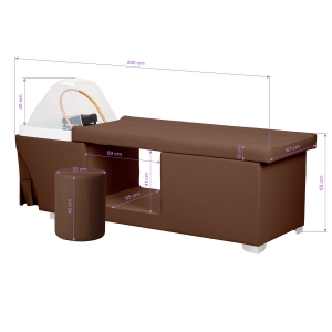 Gabbiano Leżanka Myjnia Head Spa Maldives brązowa  (154189)