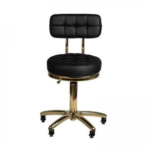 ACTIVESHOP Taboret kosmetyczny Gold AM-961 czarny 