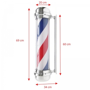 Plafon podświetlany pole barber shop BB-02 srebrny duży (113262)