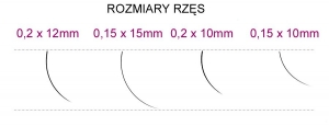 Syis - rzęsy J 0,20 x 10 mm 0,25 g  (101479)