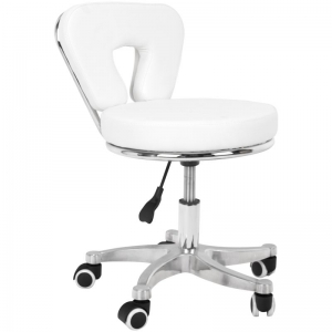 Taboret kosmetyczny do pedicure 9266 biały (104241)